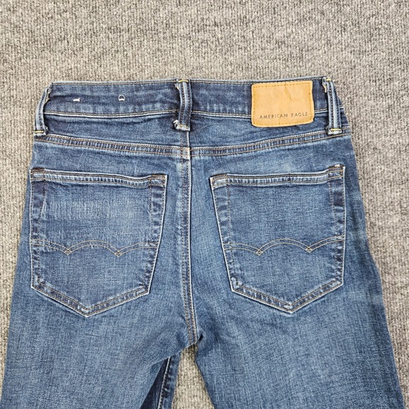 American Eagle Original Straight Jeans Mens 26x30(29) AIRFLEX+ Dark Wash Stretch - Picture 11 of 11